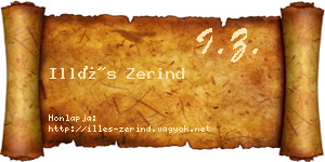 Illés Zerind névjegykártya
